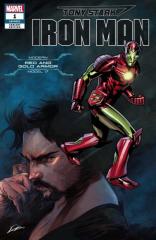TONY STARK: IRON MAN: 1 Alexander Lozano and Valerio Schiti Modern Red and Gold Armour Variant Cover